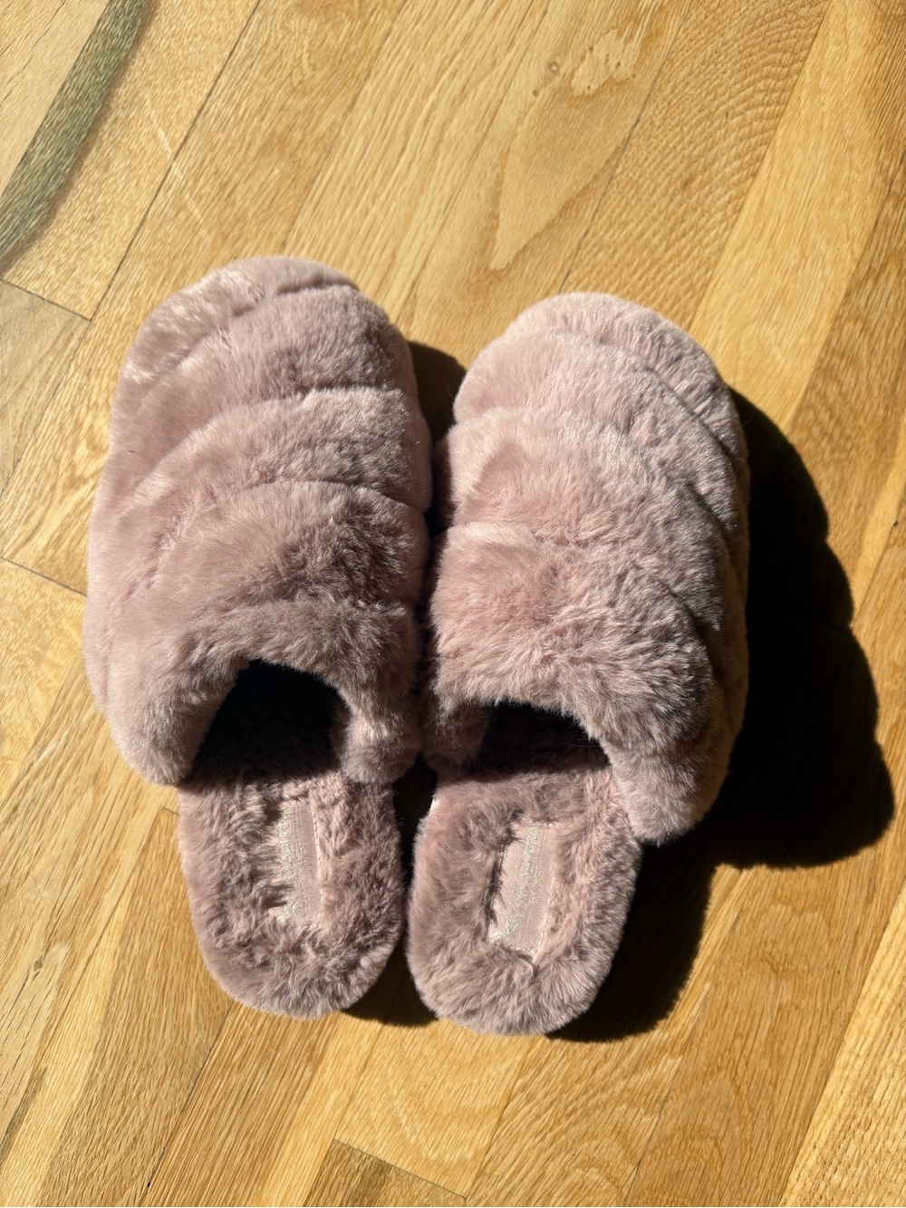 Koolaburra by UGG Roubie Fuzz Faux Fur Mauve Slippers size 8